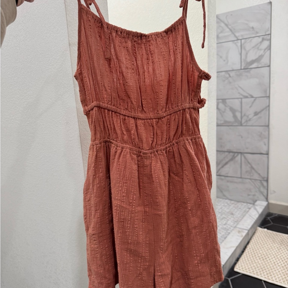 Promesa Rust Textured Mini Dress